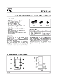 Datasheet M74HC161 manufacturer STMicroelectronics